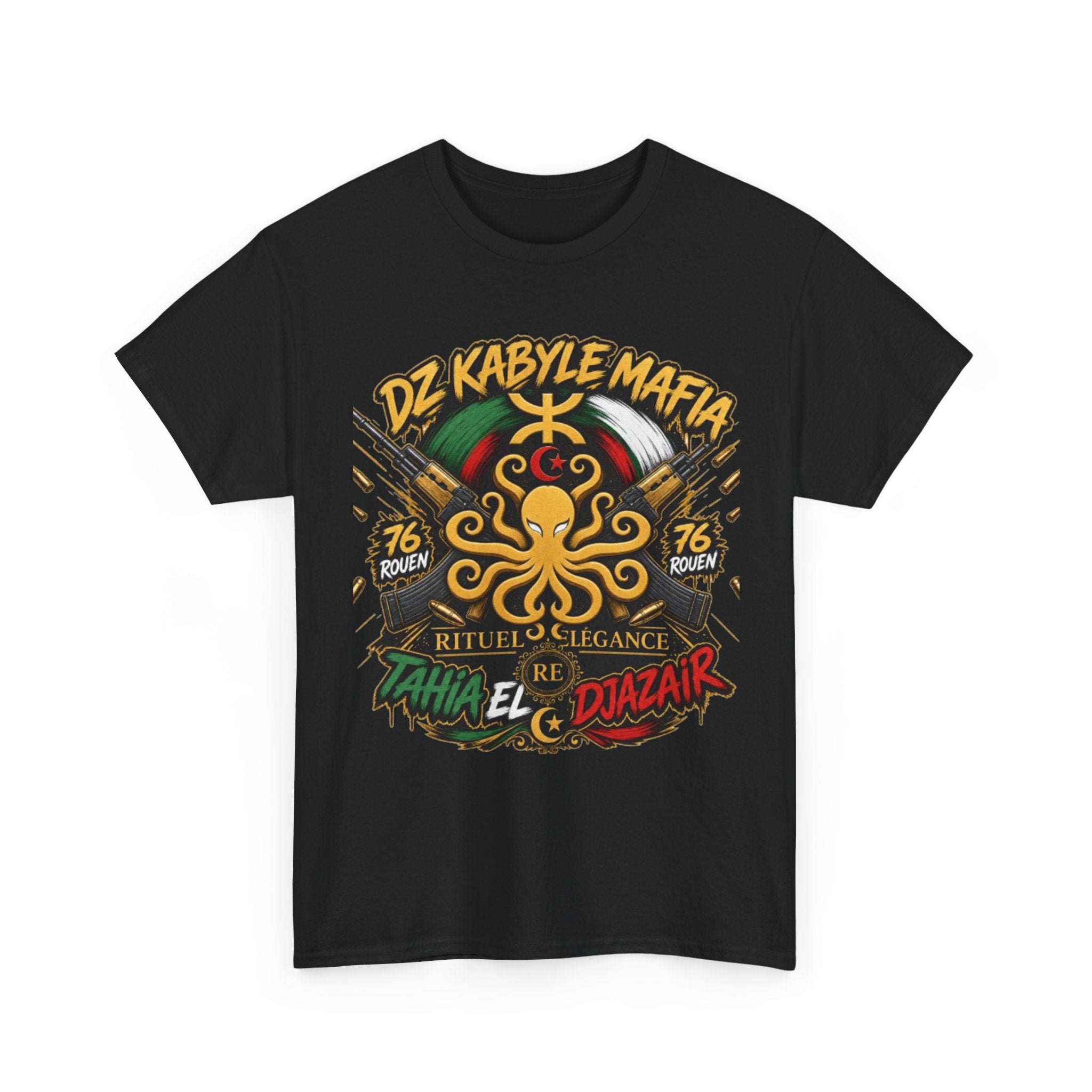 t-shirt de la Marque Rituel élégance 'DZ Kabyle Mafia' Retro Algeria