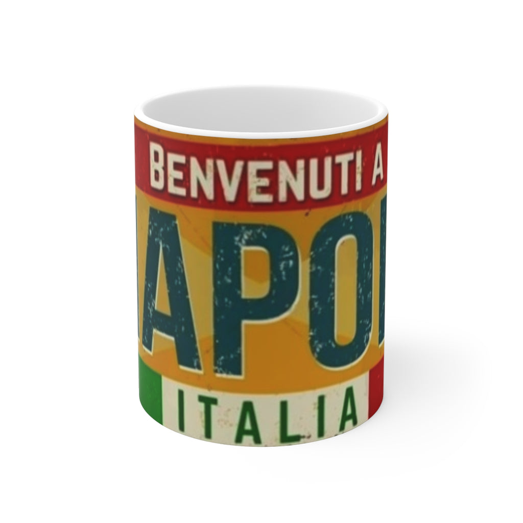 Retro Welcome to Napoli Mug, Italian Coffee Cup,