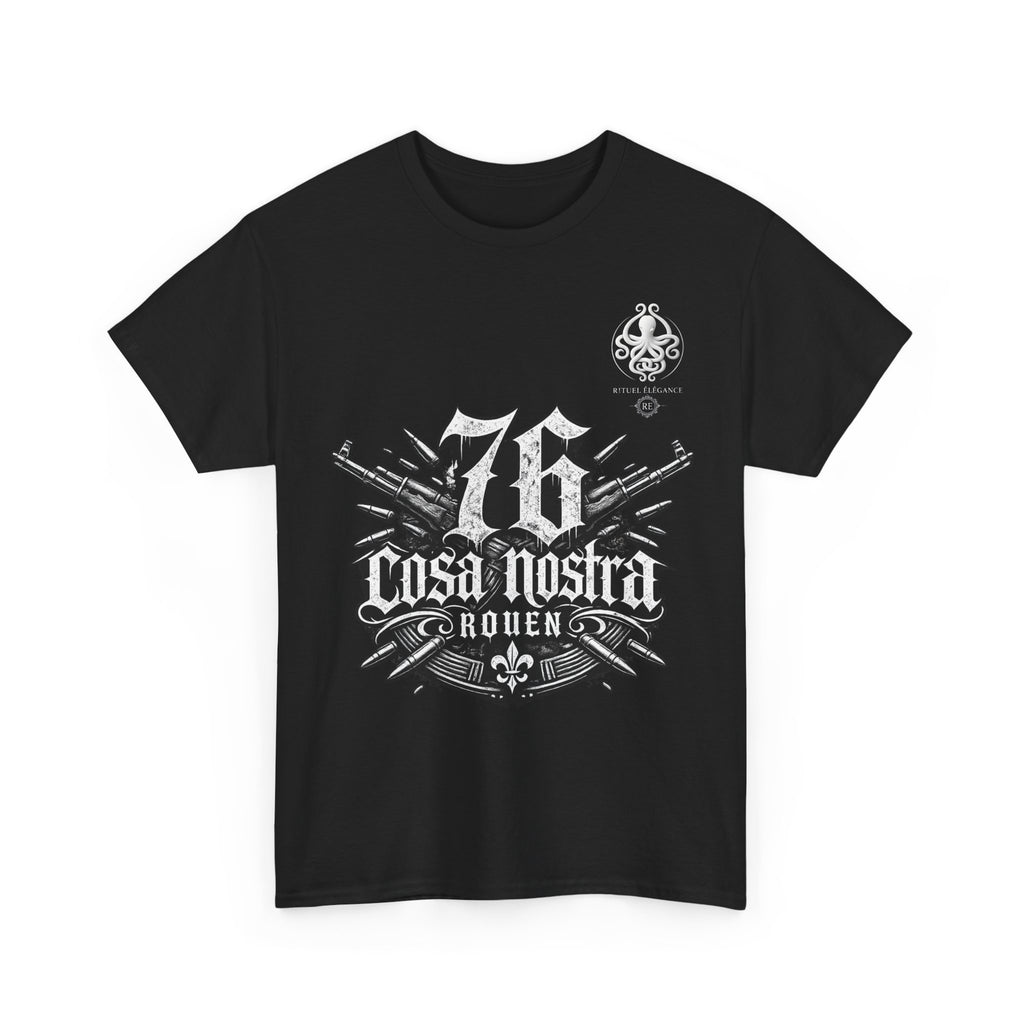 Cosa Nostra Rouen marque Rituel élégance – Vintage Mafia Emblem T-Shirt