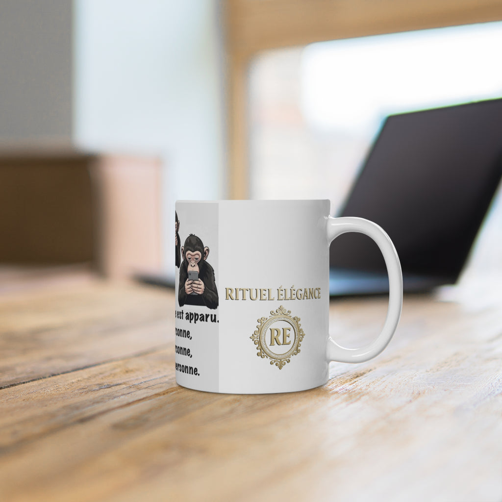 Funny Monkey Quote Ceramic Mug, , Unique Coffee Cup,
