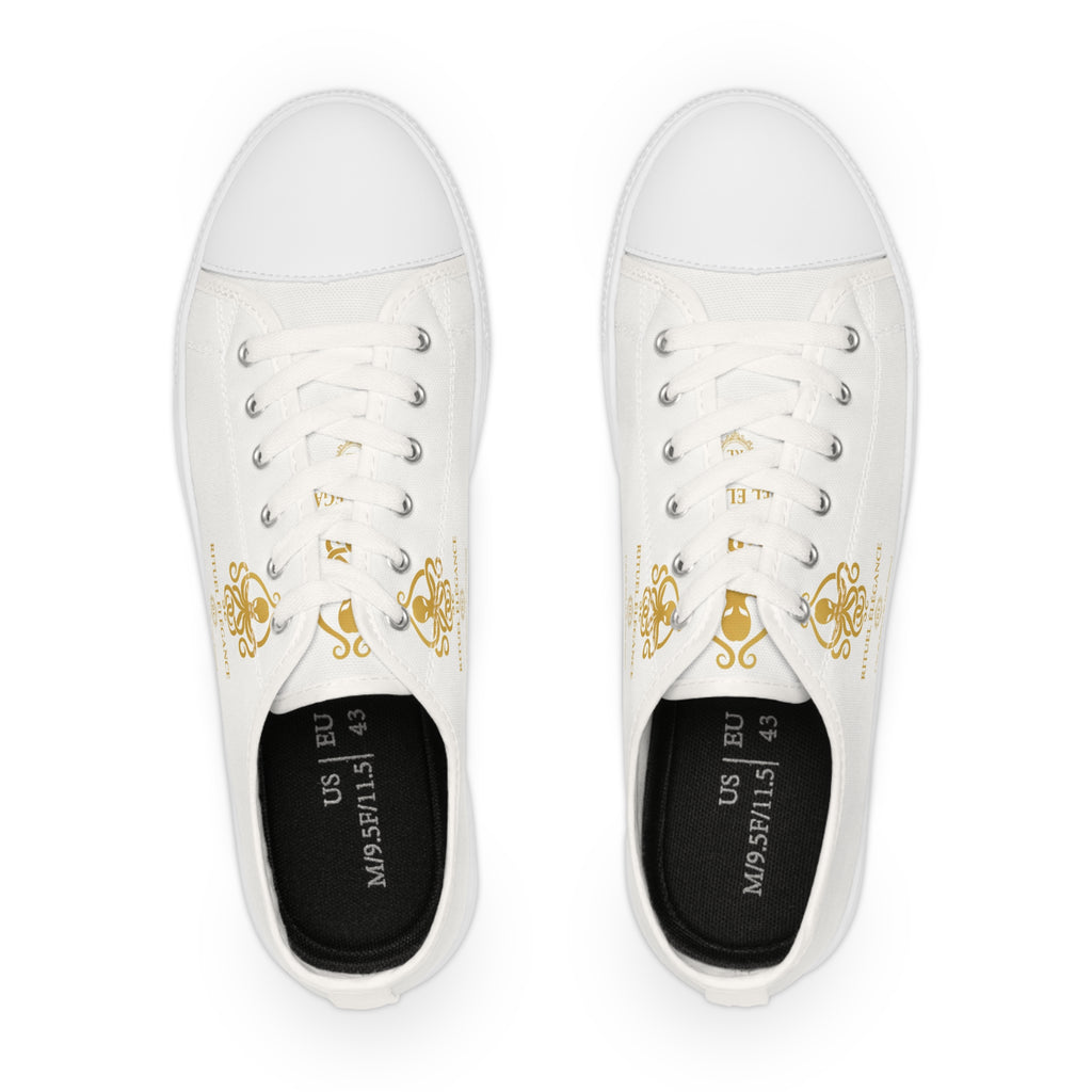 Collection 2026 Rituel élégance Top Sneakers — White Gold Royal Emblem