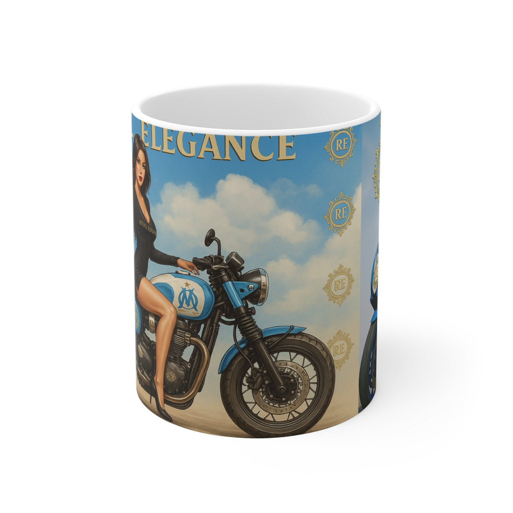 mug OM en céramique de moto élégante, cadeau de motard, tasse à café pour moto