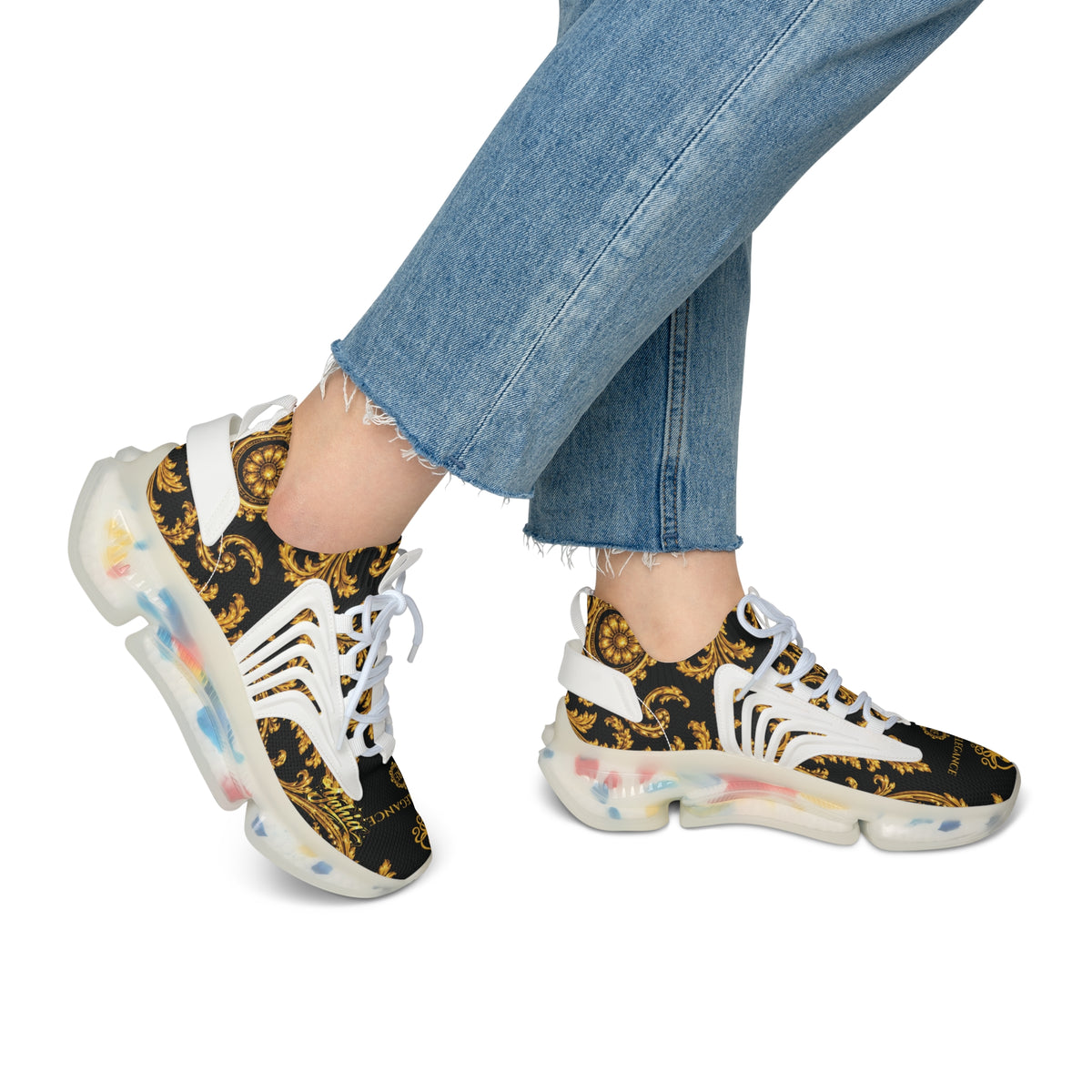 Enfant Gold Mesh Sneakers — 'Rituel Elegance'2026 unisex  Athletic Shoes