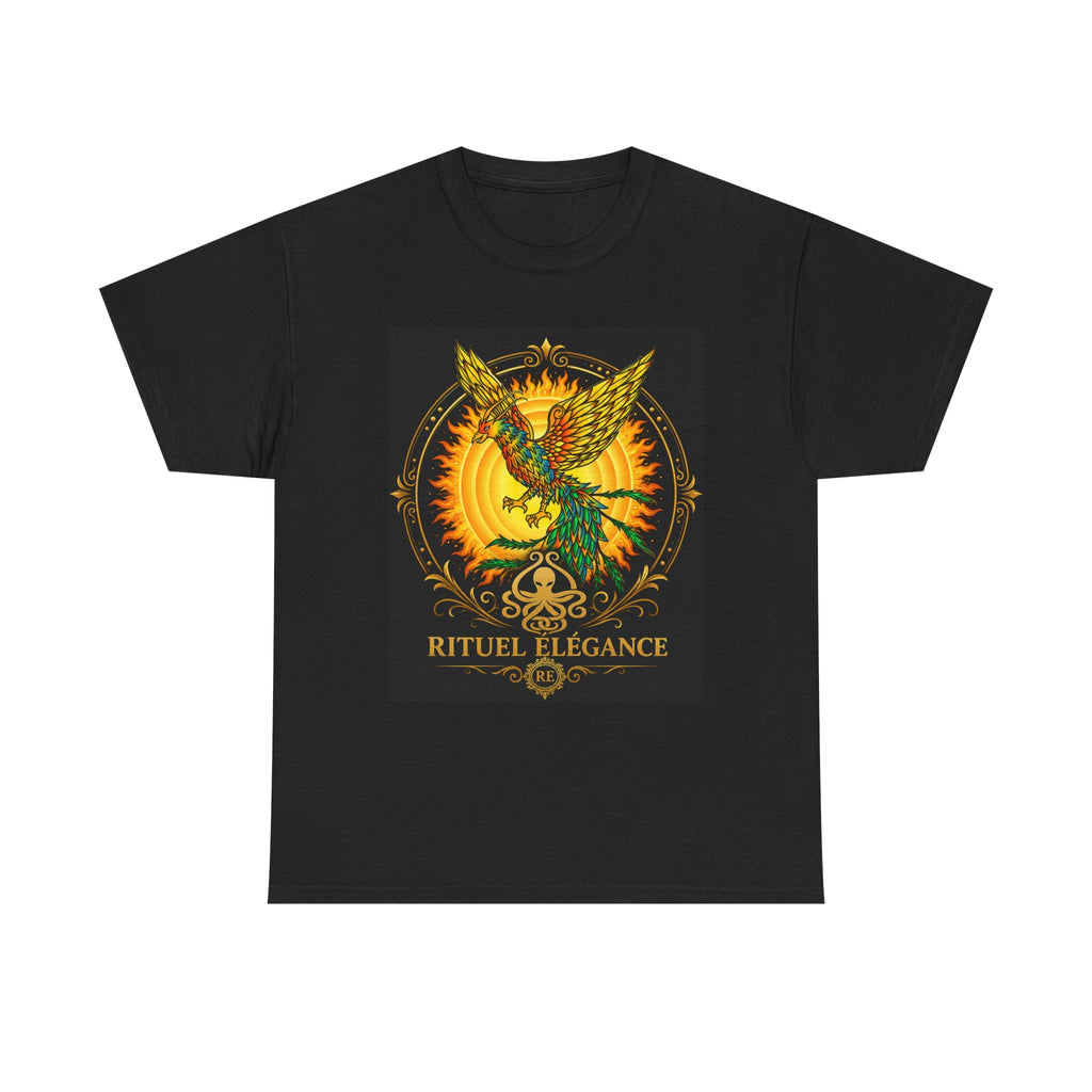 Phoenix Crest T-Shirt — 'Rituel Élégance' Vintage Occult Graphic Tee