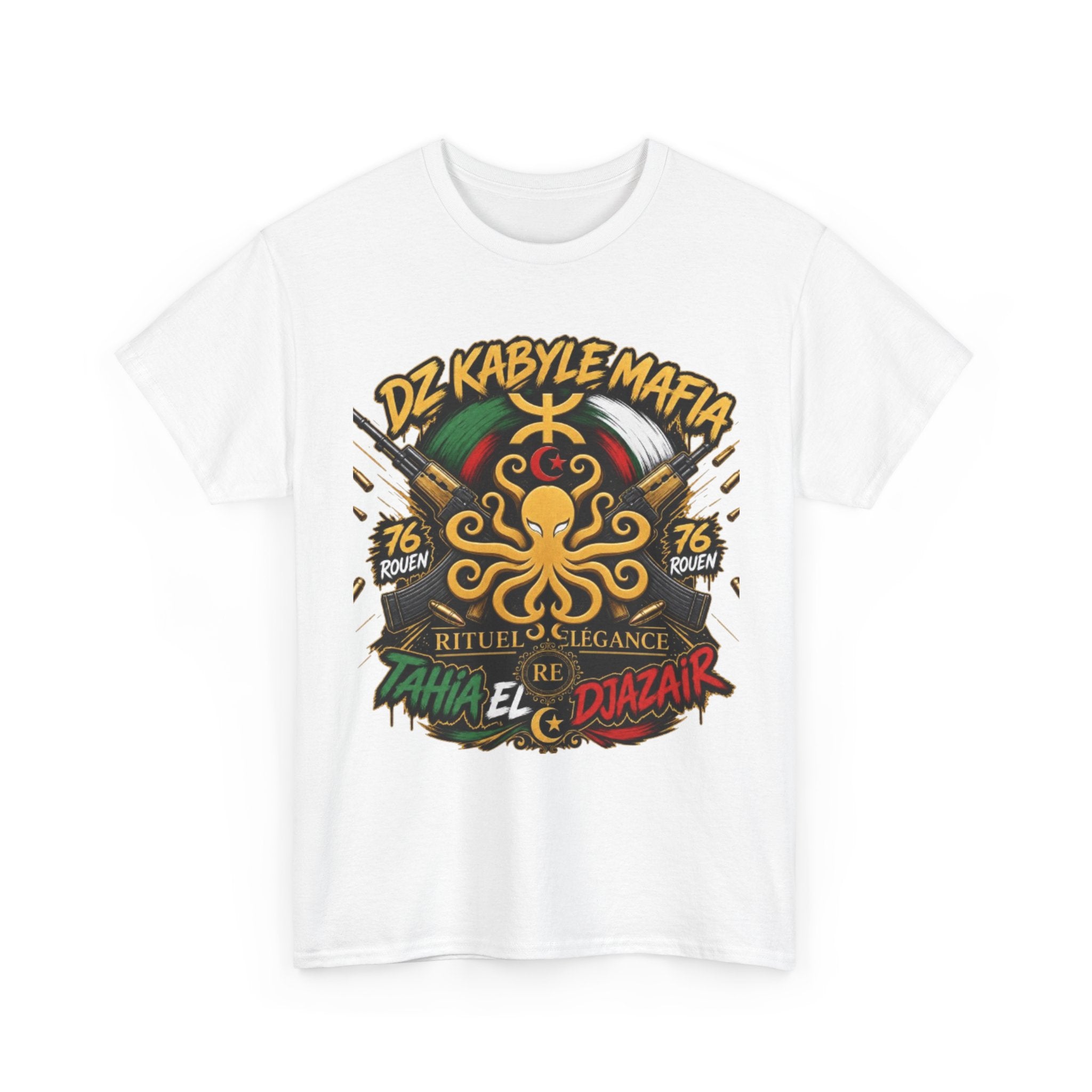 t-shirt de la Marque Rituel élégance 'DZ Kabyle Mafia' Retro Algeria