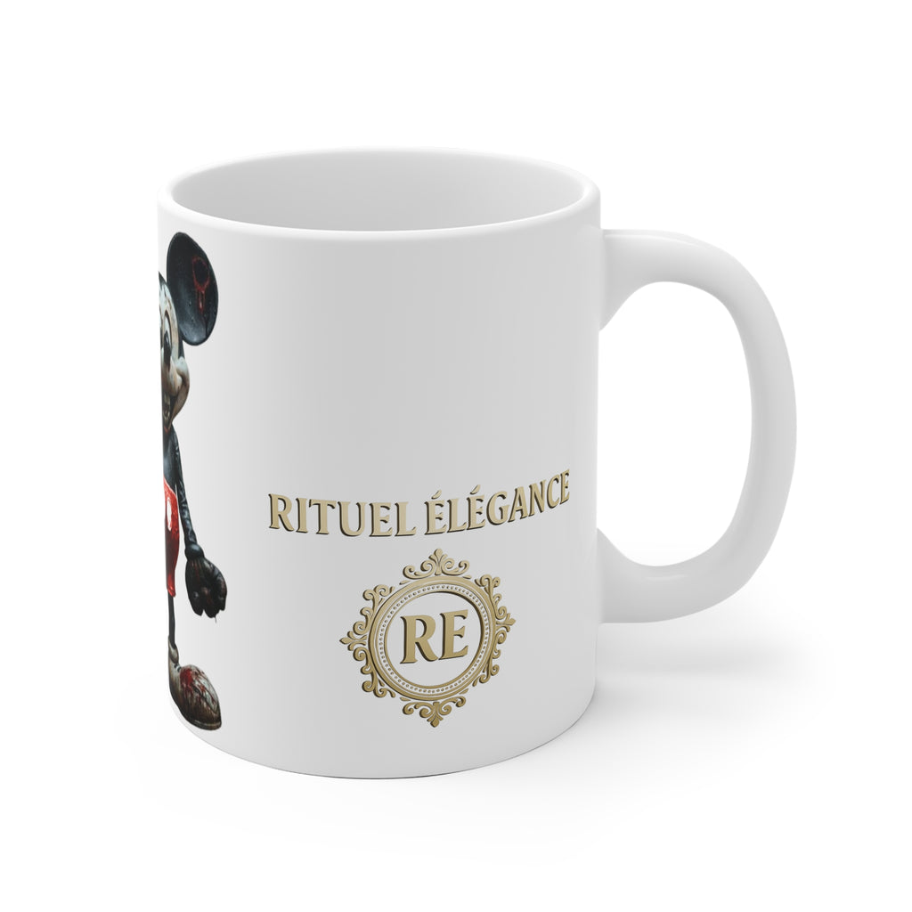Playful Cartoon Ceramic Mug, Vintage Style Mug, rituel élégance 2025
