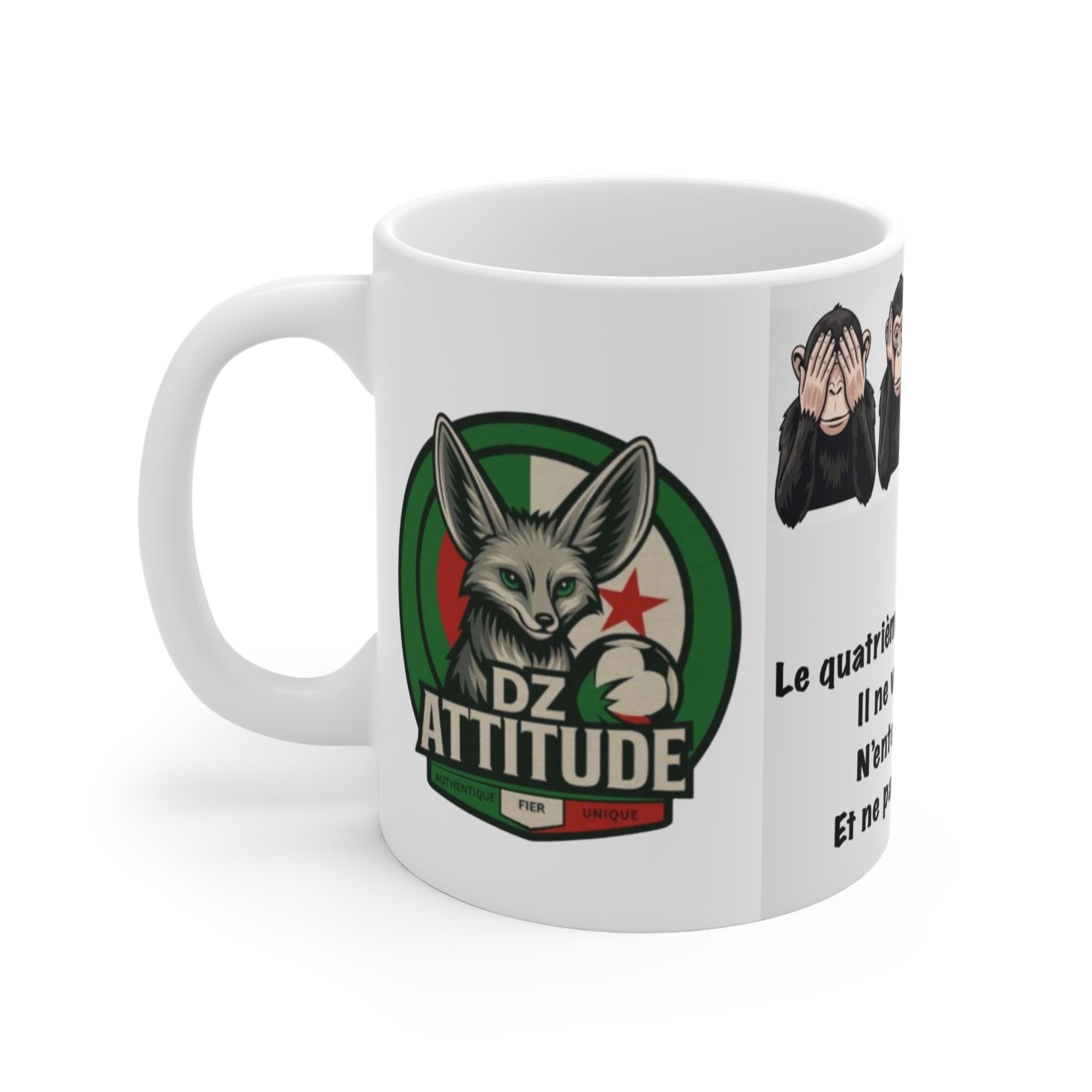 Funny Monkey Quote Ceramic Mug, , Unique Coffee Cup,