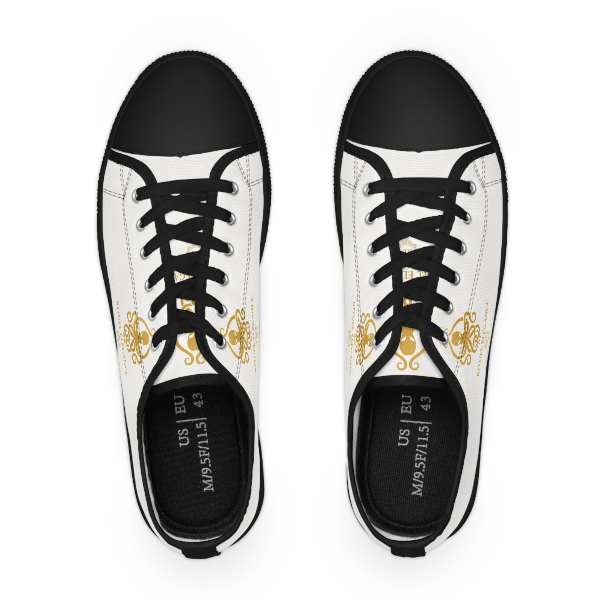 Collection 2026 Rituel élégance Top Sneakers — White Gold Royal Emblem