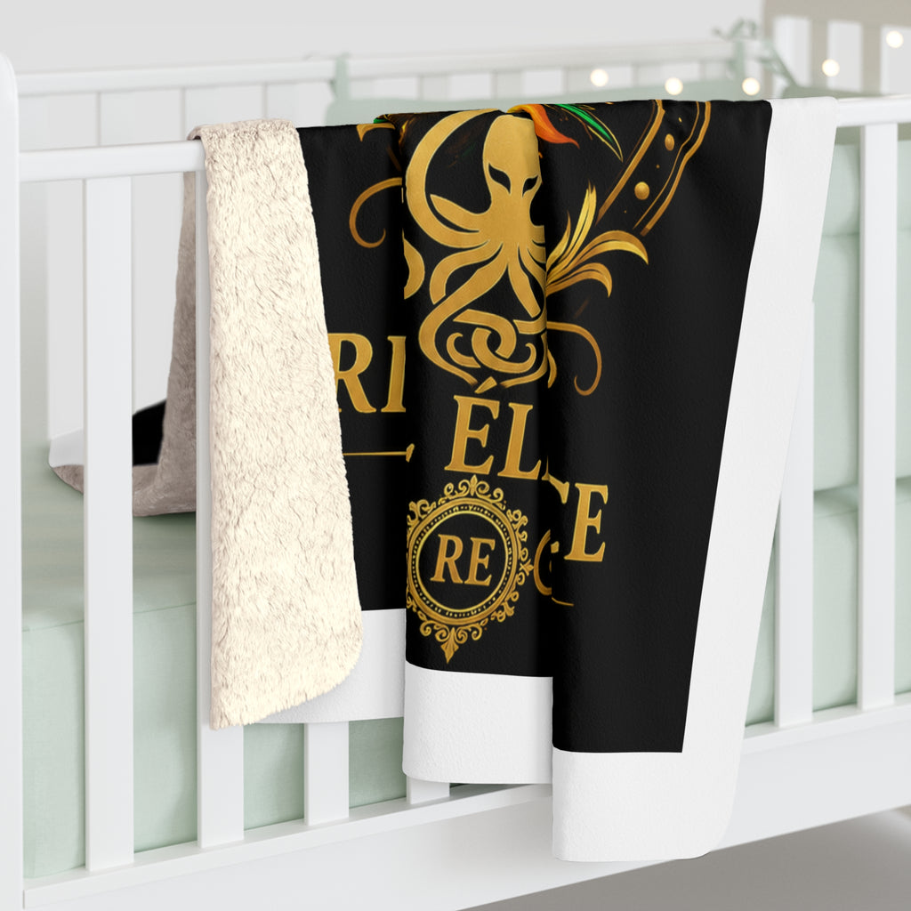 Phoenix Sun Sherpa Blanket — "Rituel Élégance" Cozy Fleece Throw