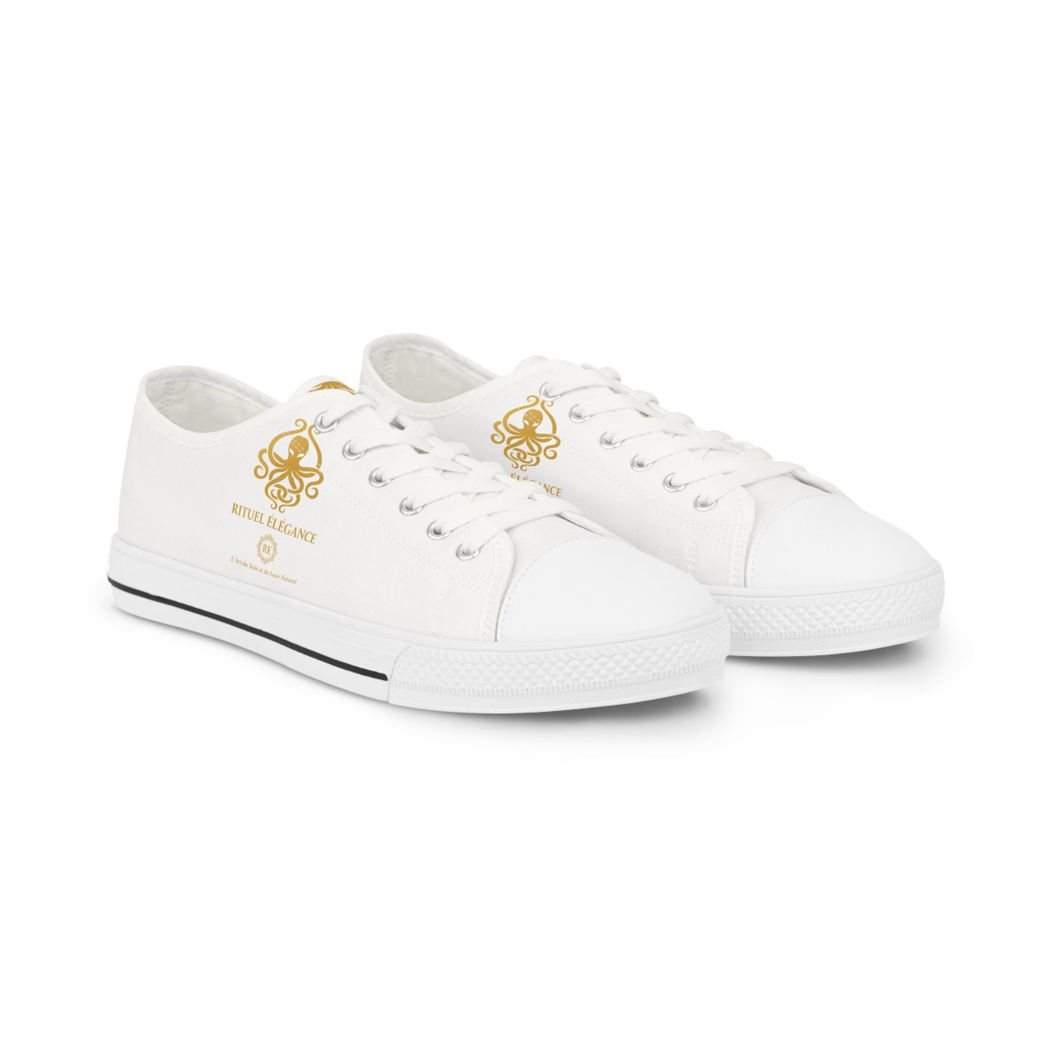 Collection 2026 Rituel élégance Top Sneakers — White Gold Royal Emblem