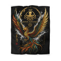 Phoenix Duvet Cover — Ritual Élegance Gold & Flame Microfiber Bedding