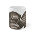 mug 3 singes en céramique Fun Monkey, cadeau de tasse à café unique,  tasse drôle pour le café,idée de cadeau d'anniversaire