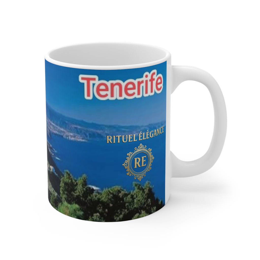 Tenerife Ceramic Mug, Scenic Coffee Cup, Travel Souvenir, Gift for Travelers,