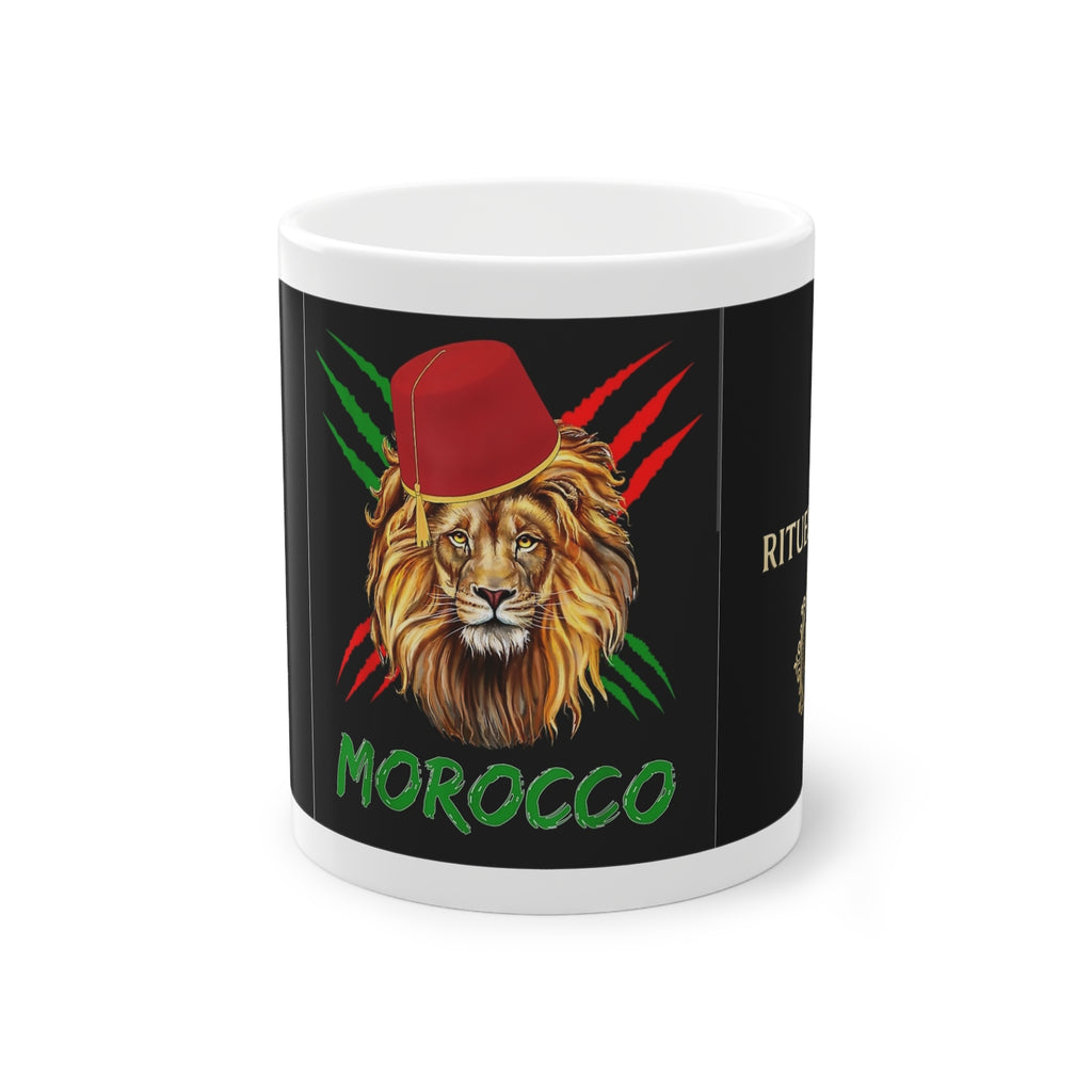 Maroc 2025 Moroccan Lion Mug - 11oz, Souvenir, Art Collectors, Home Decor,