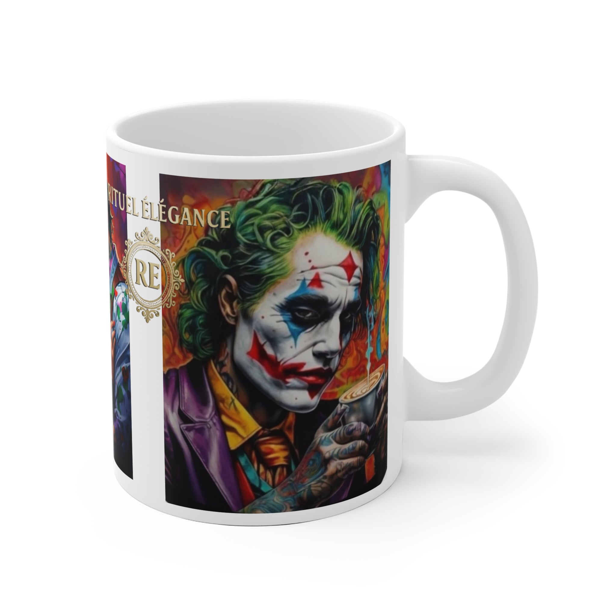 Joker Couple Ceramic Mug – Colorful Joker Couple Art Coffee Cup