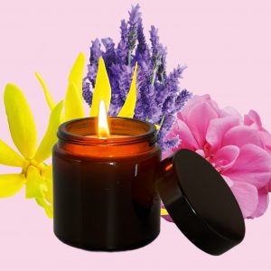 Bougie d'ambiance – Géranium rosat, Ylang-ylang & Lavande 100% bio Fabriqué en France de la Marque Rituel élégance lot de 20