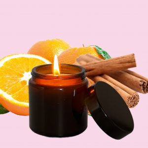 Bougie d'ambiance – Cannelle & Orange 100% bio Fabriqué en France de la Marque Rituel élégance lot de 20