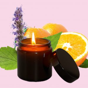 Bougie d’ambiance – Patchouli & Orange Rituel élégance (lot de 20) 100%bio fabriqué en France