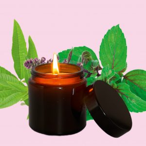Bougie d'ambiance – Verveine & Basilic Sacré 100% bio Fabriqué en France de la Marque Rituel élégance lot de 20