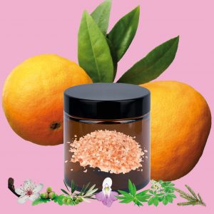 Sels de bain – Mandarine rouge & Fleurs de Bach