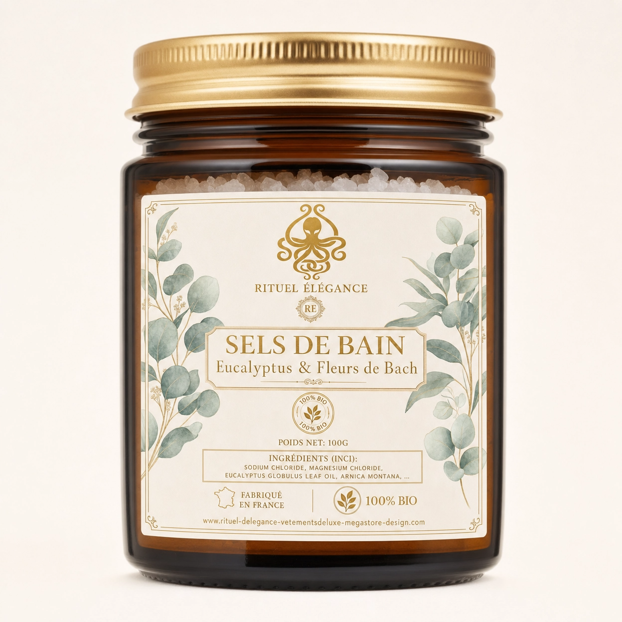 Sels de bain – Eucalyptus & Fleurs de Bach