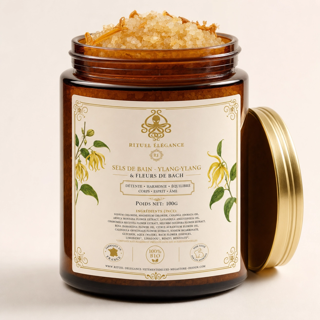 Sels de bain – Ylang-Ylang & Fleurs de Bach