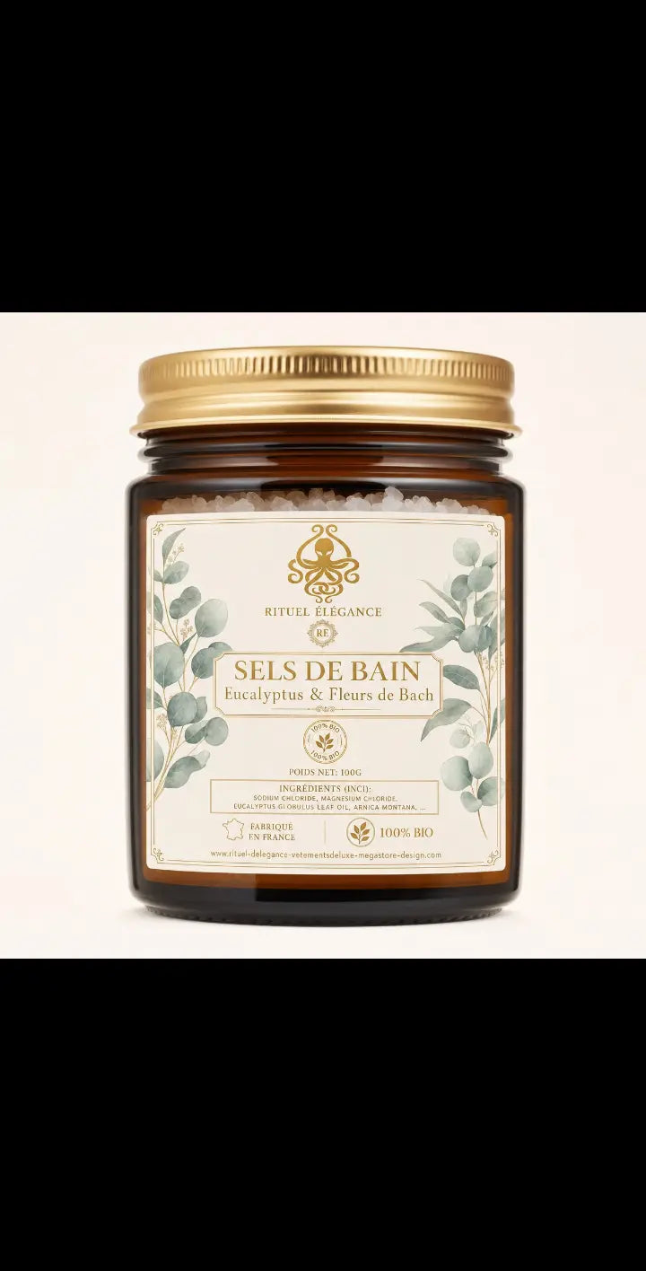 Sel de bain 100% bio de la marque Rituel élégance lot de 20